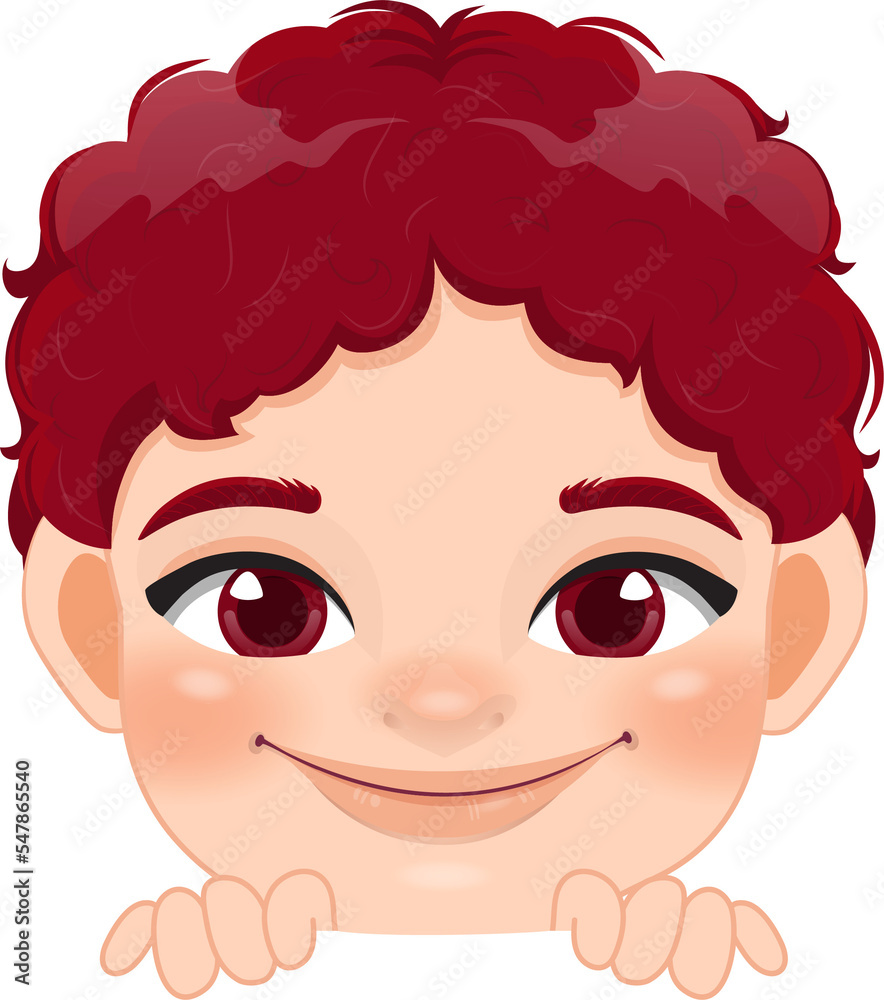 Cute Peekaboo Little Boy or Kid Peeking Boy Cartoon Character Cute Peekaboo Little Boy or Kid Peeking Boy Cartoon Character