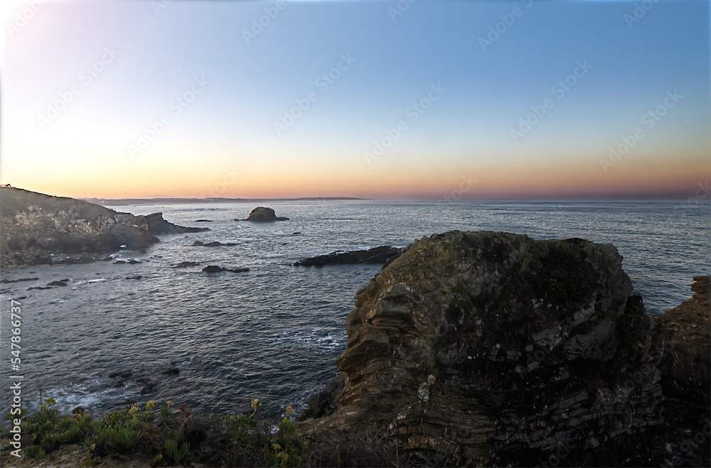 Seascape on a rocky coast