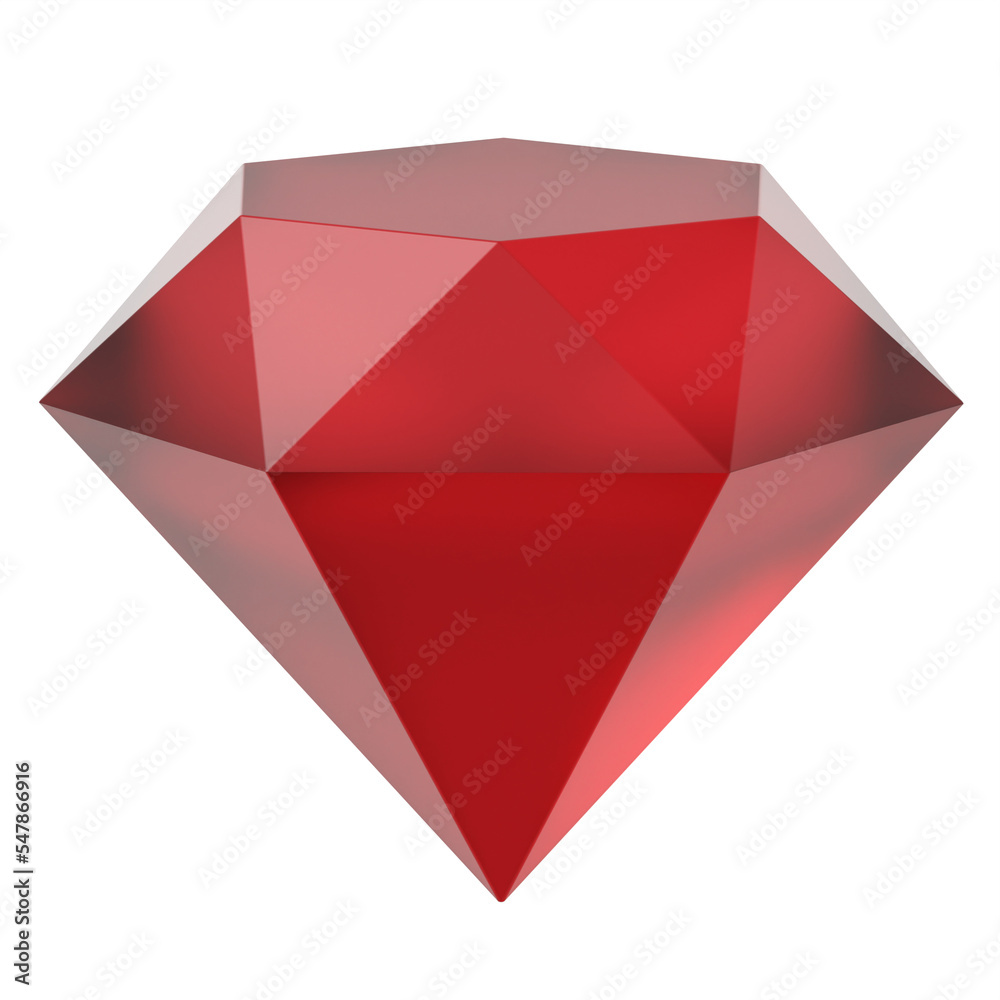 Red diamond, jewelry. 3D rendering. PNG icon on transparent background. Red diamond, jewelry. 3D rendering. PNG icon on transparent background.