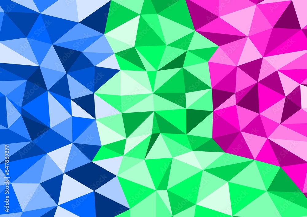 The illustrations and clipart. Abstract background with triangles, blue, green, and purple. The illustrations and clipart. Abstract background with triangles, blue, green, and purple.