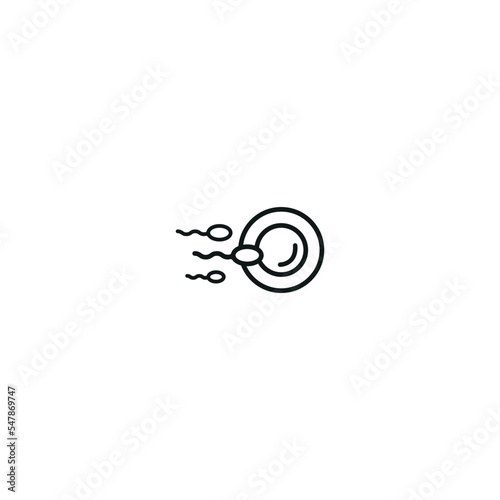 The union of sperm and egg. Procreation icon Baby formation.