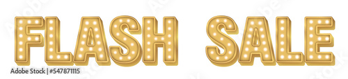Word Gold Bulb Light Flash Sale