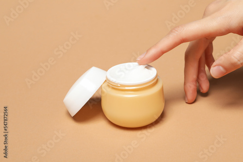 Concept of skin and body care, cream cosmetic