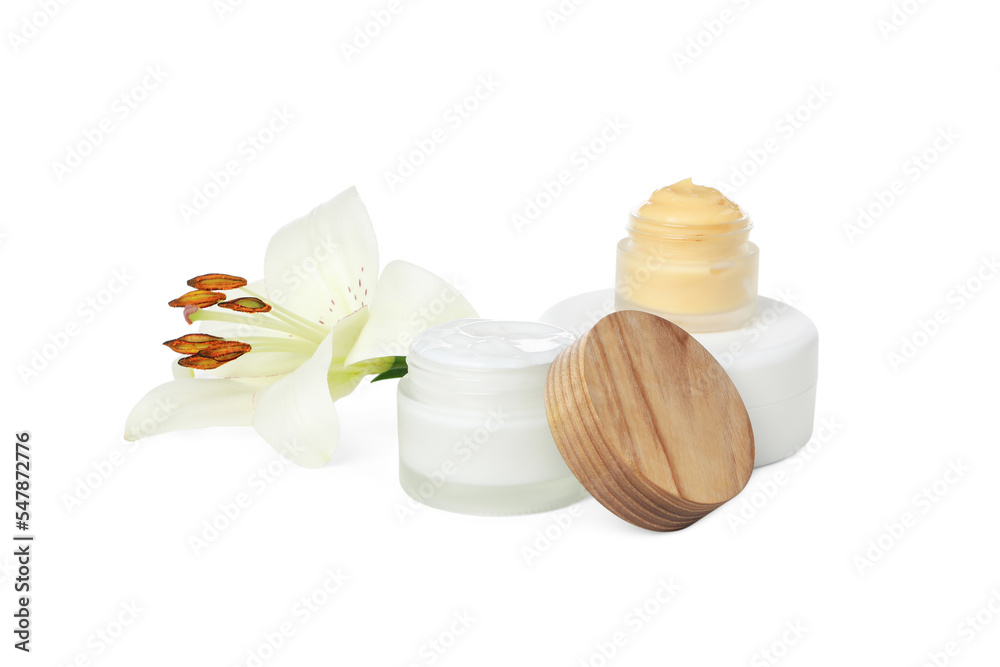 Concept of skin care, cream cosmetic, isolated on white background Concept of skin care, cream cosmetic, isolated on white background