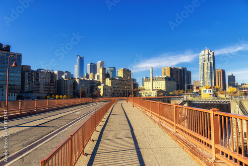 Minneapolis. Image of city of Minneapolis in the early morning. © atosan