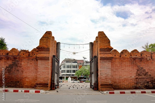 tha phae gate chiang mai, thailand. photo
