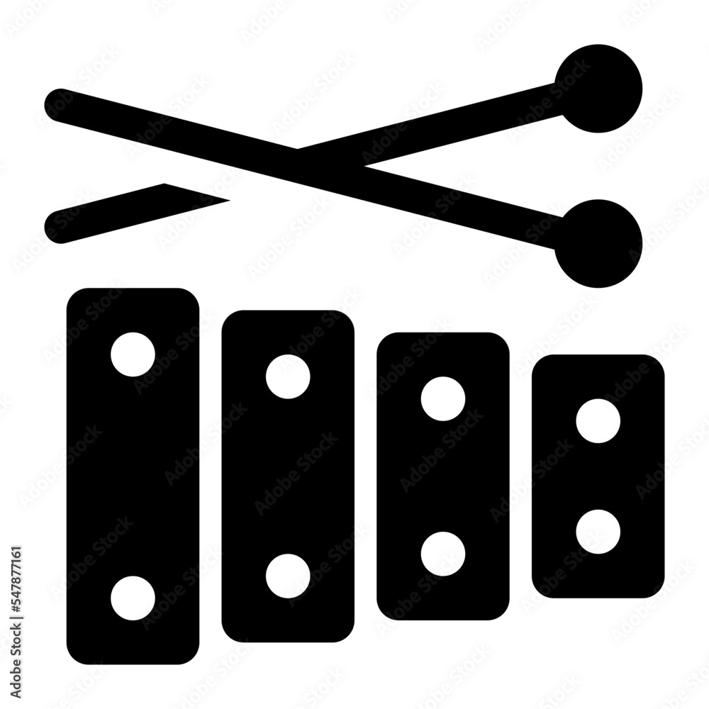 Baby Xylophone Glyph Icon Vector Baby Xylophone Glyph Icon Vector