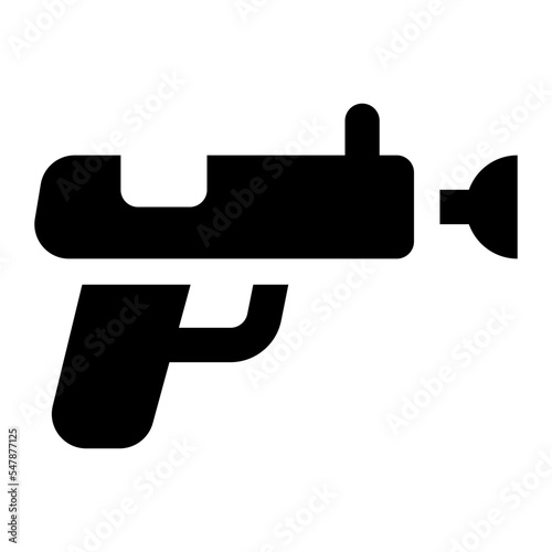 Toy Gun Weapon Glyph Icon Vector