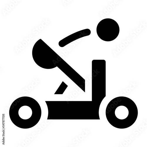 Foto Catapult Weapon Glyph Icon Vector