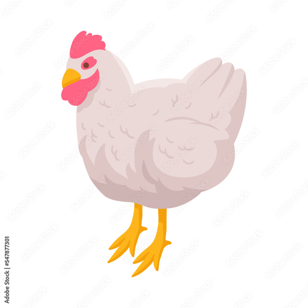 Isometric Rooster Illustration