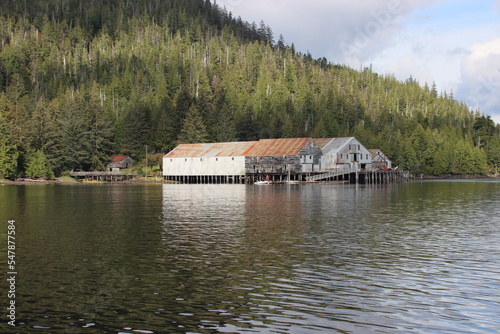 Old salmon cannery on George Inlet near the town of Ketchikan, Alaska, USA.