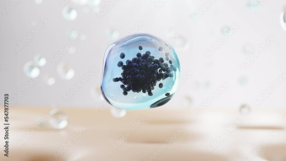 Animation blackhead treatments dissolve oil. blackhead removal. Animation cleansing foam, absorbing dirty skin. Water deep cleaning, concept skin care cosmetics solution. Cleansing foam absorbs skin.