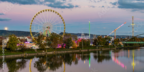 Germany, Baden-Wurttemberg, Stuttgart, Panoramic view of festival in Cannstatter Wasen area photo