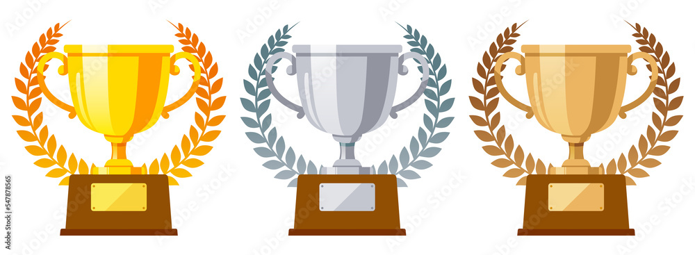 custom made wallpaper toronto digitalトロフィーと月桂冠　セット　イラスト素材