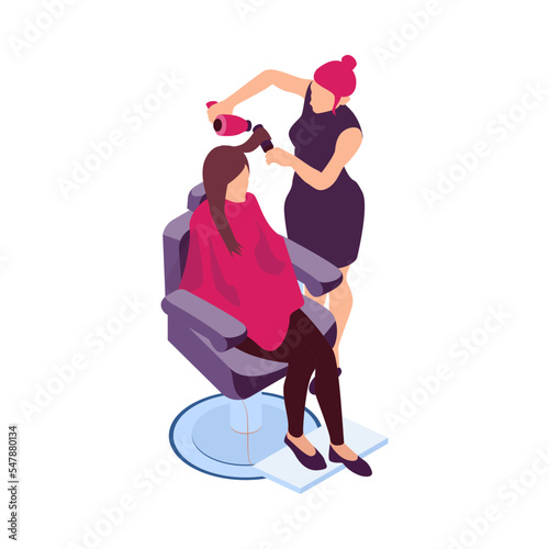 Isometric Barbershop Women Composition