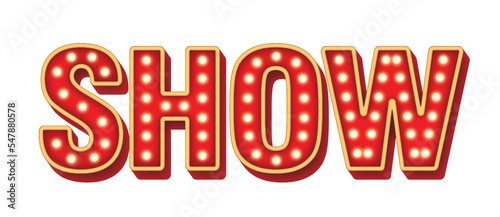 Canvas Print Classic Glow Light Effect Bulb Light Lettering Sign Show