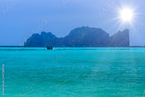 Phi Phi Leh islands in azure Andaman sea, Krabi, Thailand