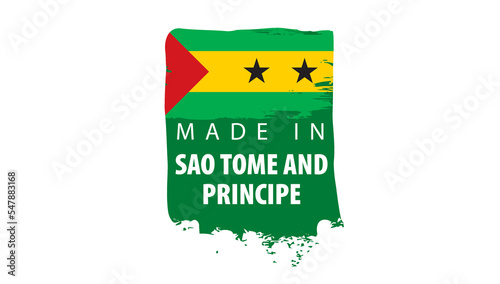 Sao Tome and Principe flag, vector illustration on a white background