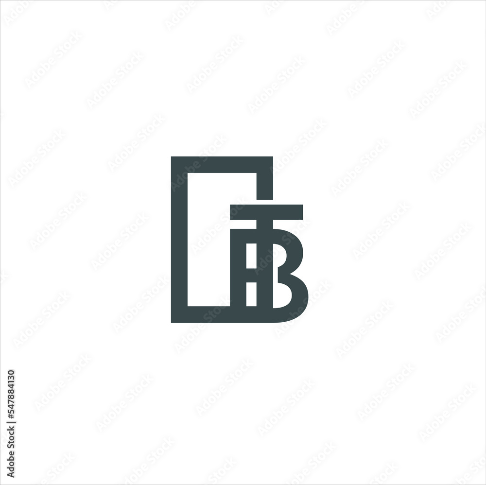 Minimal elegant monogram art logo. Outstanding professional trendy awesome artistic TB BT initial Minimal elegant monogram art logo. Outstanding professional trendy awesome artistic TB BT initial