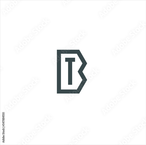 Minimal elegant monogram art logo. Outstanding professional trendy awesome artistic TB BT initial