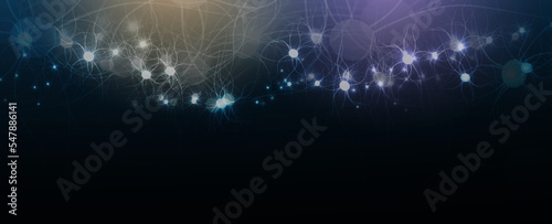 Quantum processing. Deep learning artificial intelligence. Future new technology  for business or science presentation