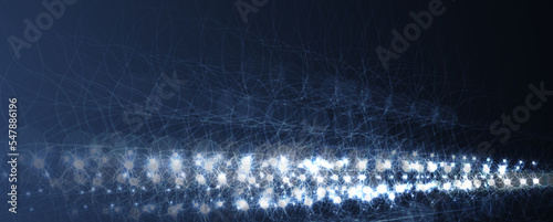Quantum processing. Deep learning artificial intelligence. Future new technology  for business or science presentation