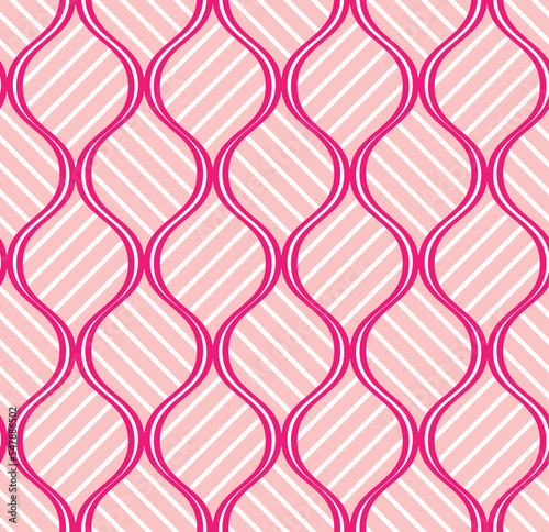 Abstract Vertical Wavy Lines Diagonal Stripes Art Deco Style Geometric Retro Minimal Seamless Pattern Trendy Fashion Colors Perfect for Allover Fabric Print or Wrapping Paper
