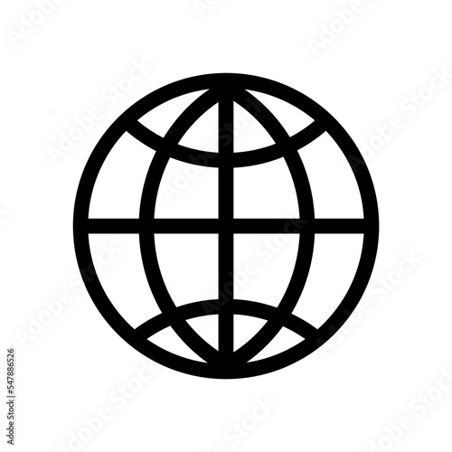 World wide web concept globe icon isolated on white background