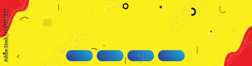 banner, template, poster design. glossy, modern and stylish. social media cover in yellow and red colors. vector based editable design, best in print