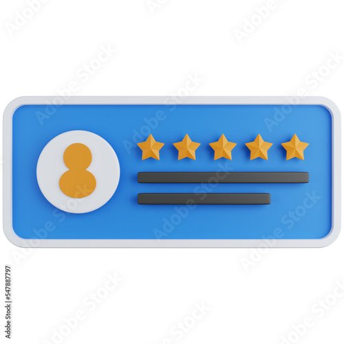 3d rendering customer feedback column isolated