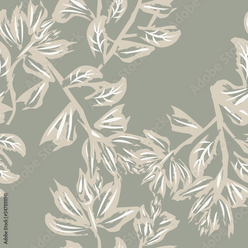 Oriental Floral Seamless Pattern Design Background