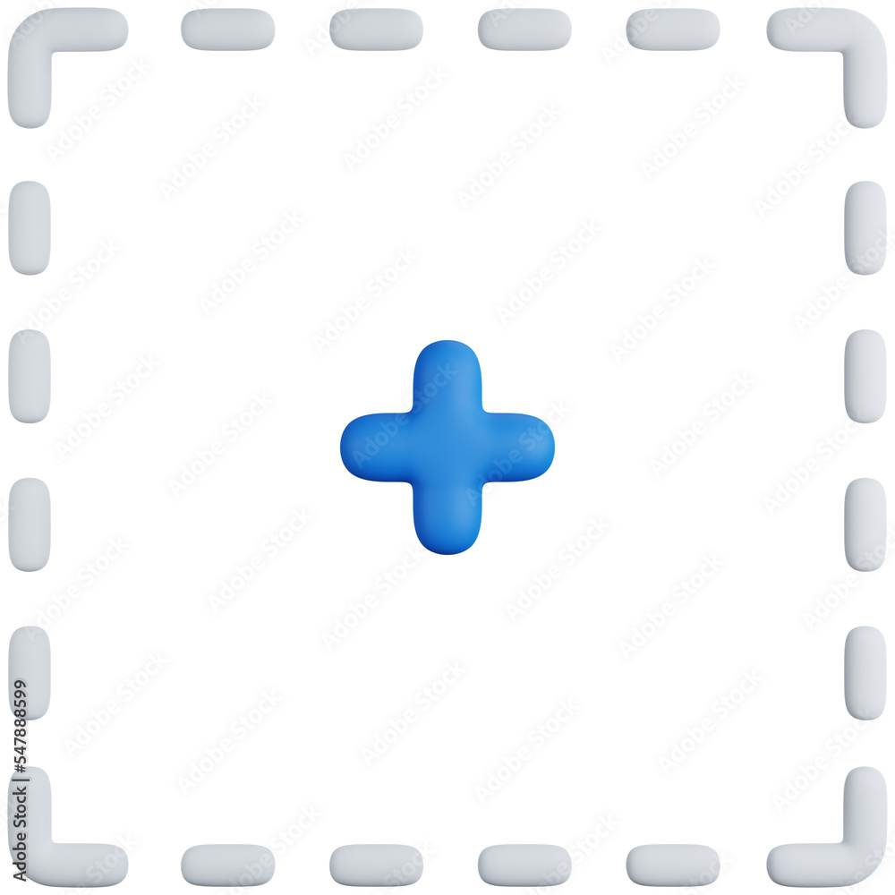 Obraz premium 3d rendering circle plus image isolated