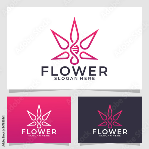 flower logo vector design template