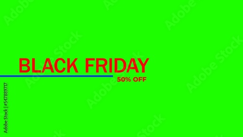 Wallpaper Mural BLACK FRIDAY -50 OFF animated text transparent background. Black Friday Concept. Product advertising label. Footage alpha channel. Holiday sale. Promo video for black Friday sales. Animation 3d Torontodigital.ca