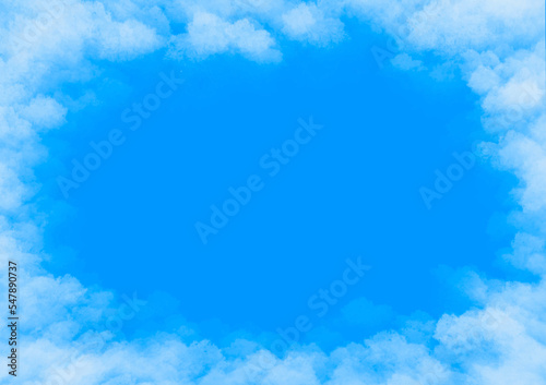 Fond de jour ensoleillé, ciel bleu avec des cumulus blancs, fond naturel d'été ou de printemps avec un temps chaud parfait, illustration vectorielle.