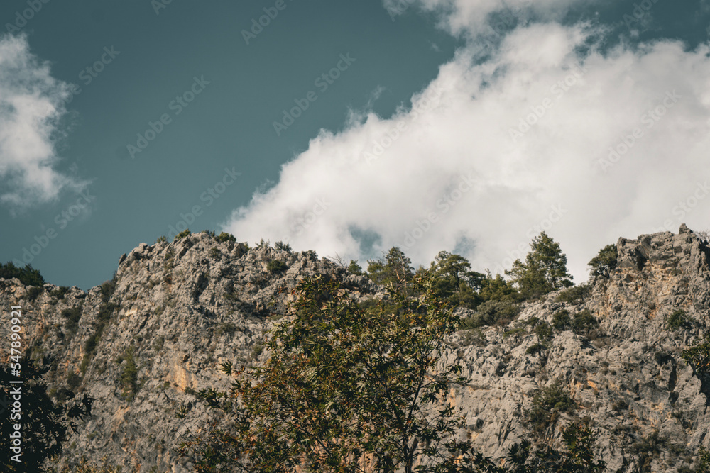 clouds over the mountains