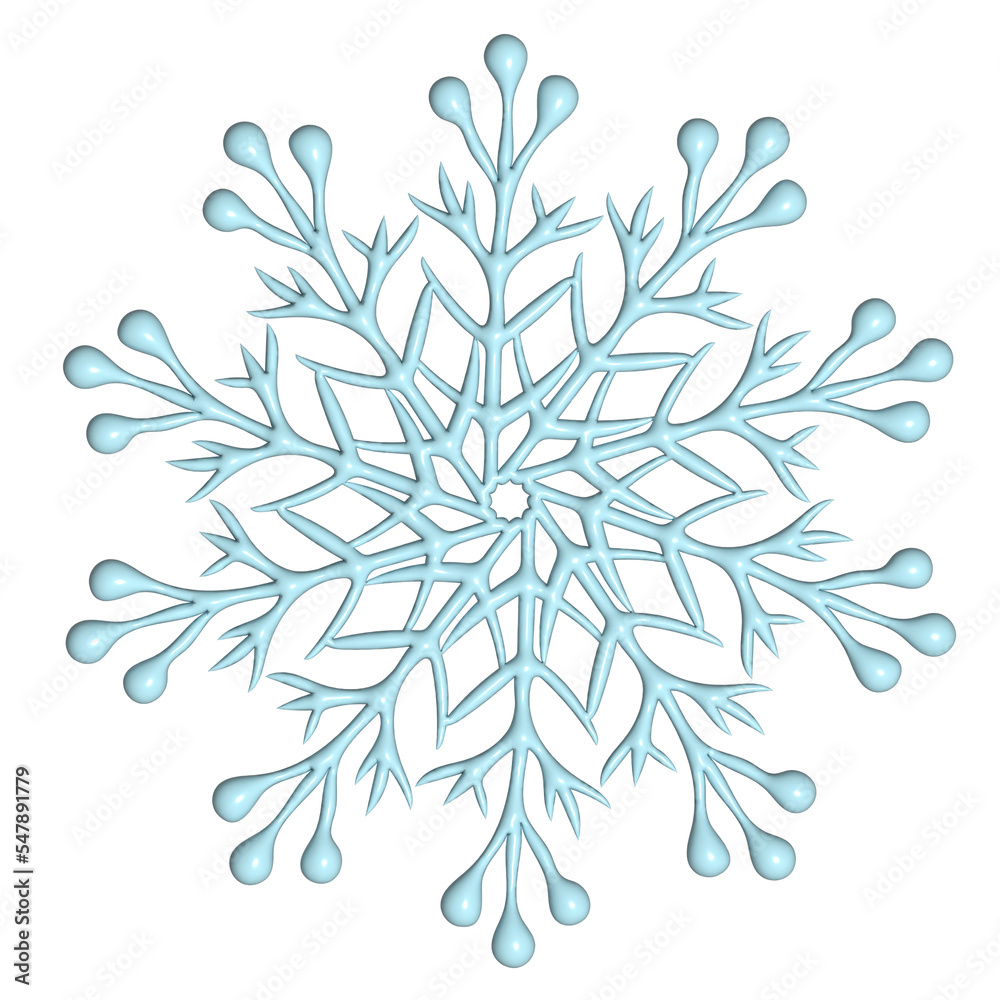 3D snowflake icon. New year and Christmas design elements 3D snowflake icon. New year and Christmas design elements