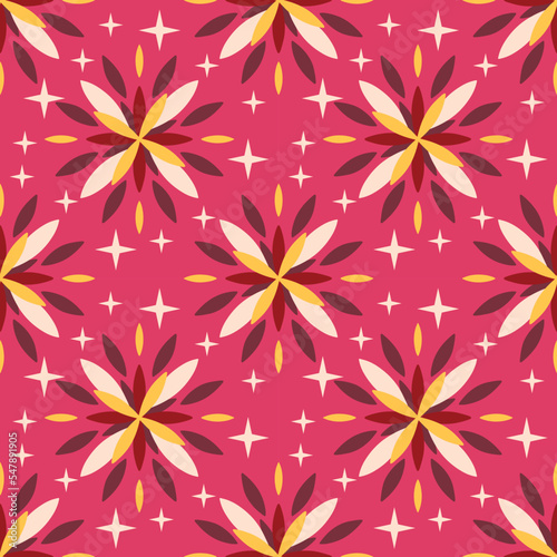 New Year's vector pattern, Happy New Year and Merry Christmas. Great for fabric, prints, postcards and banners