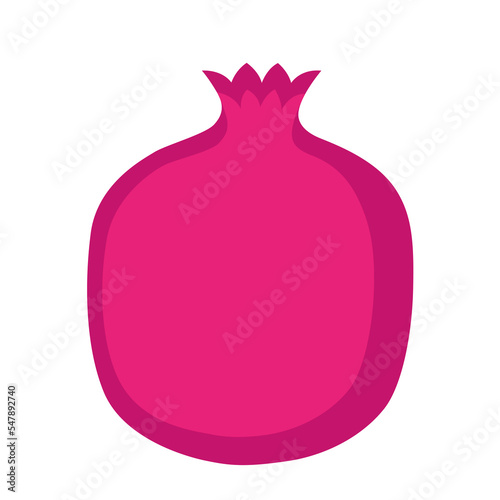 Fresh  pomegranate isolated on white background.