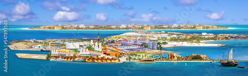 Collage about Aruba - Dutch province Oranjestad - beautiful Caribbean Island. photo