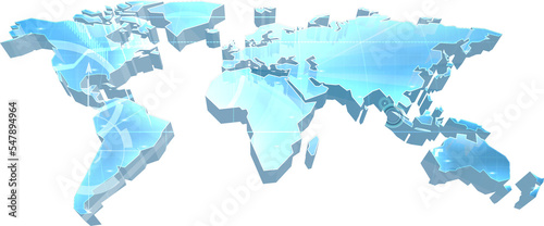 World Map Background Globe Global Trade Concept