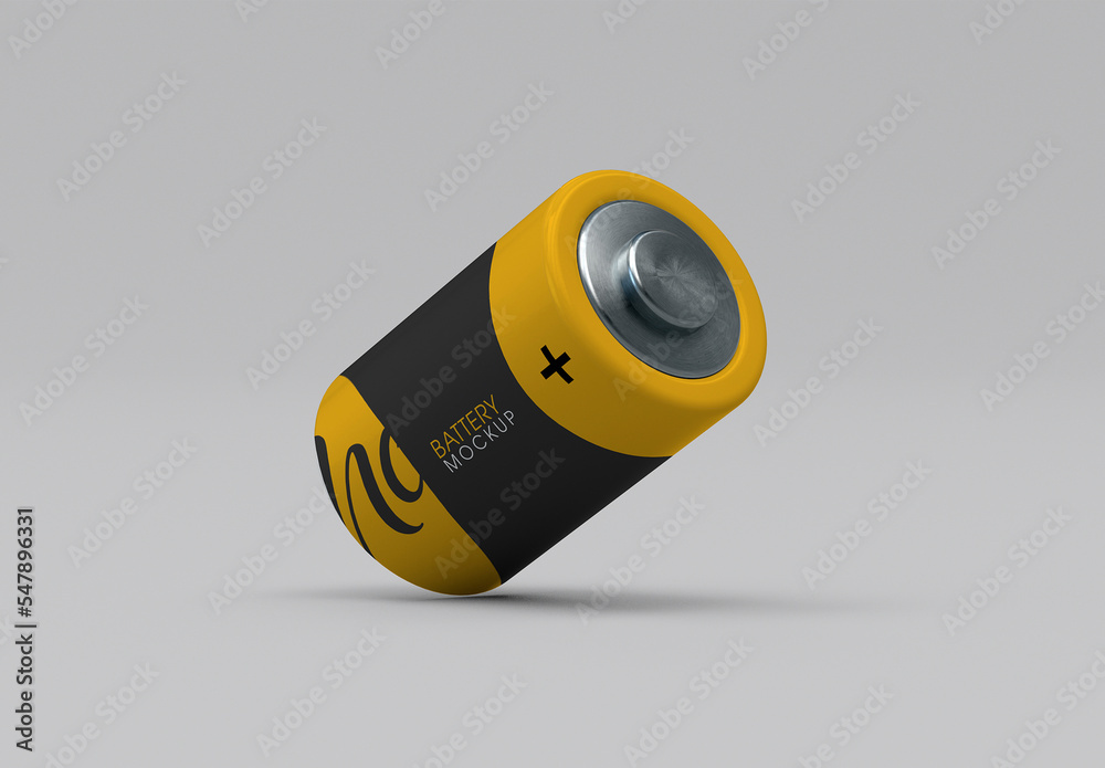 Isolated Floating Type C Battery Mockup Stock Template Adobe Stock