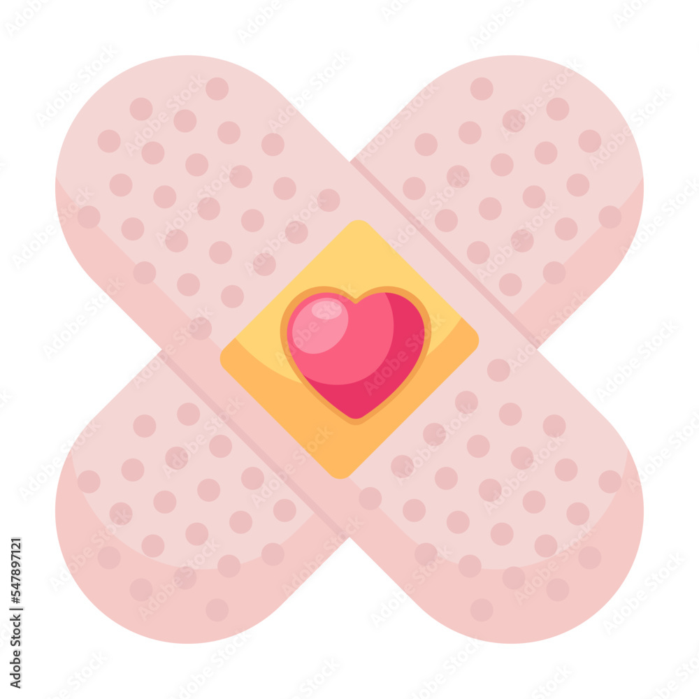 Trendy 2d icon of bandage Trendy 2d icon of bandage