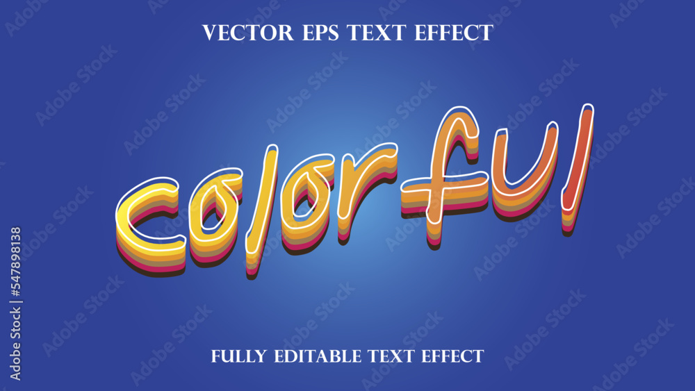 Colorful Editable Text Effect Colorful Editable Text Effect
