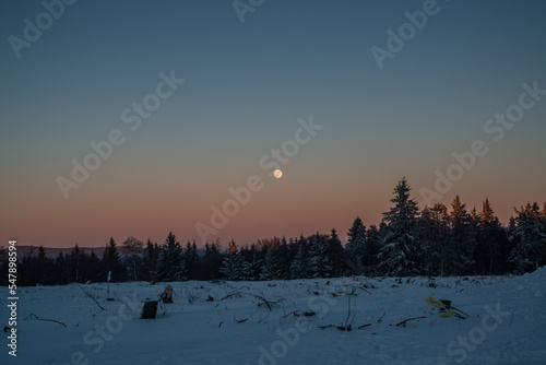 Winterabend auf dem Kahlen Asten