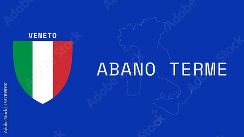Fotografía Abano Terme: Illustration mit dem Ortsnamen der italienischen Stadt Abano Terme