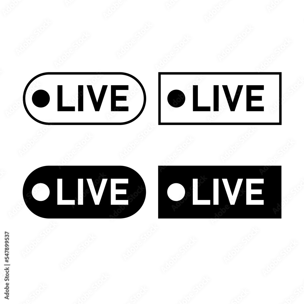 live streaming icon, broadcasting, online stream button, profile live on white background for banner logo website design live streaming icon, broadcasting, online stream button, profile live on white background for banner logo website design