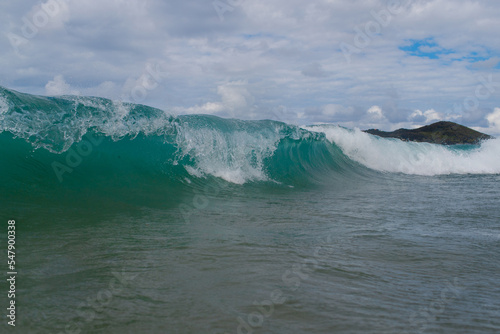 Fototapeta Naklejka Na Ścianę i Meble -  Wall of wave in the ocean.