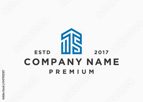 letter wts house logo design vector illustration template photo