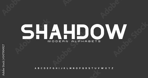 Modern Sports tech font typography. MINIMAL vector typeface for a company. Minimal gaming fonts for logo design.